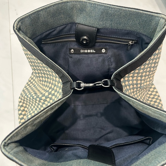 Diesel Rare EUC Raffia and Denim Handbag - Picture 5 of 9